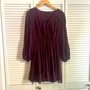 Madewell dress, size Medium, dark red floral print